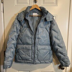 Topman Sky Blue Puffer Coat Men's Small